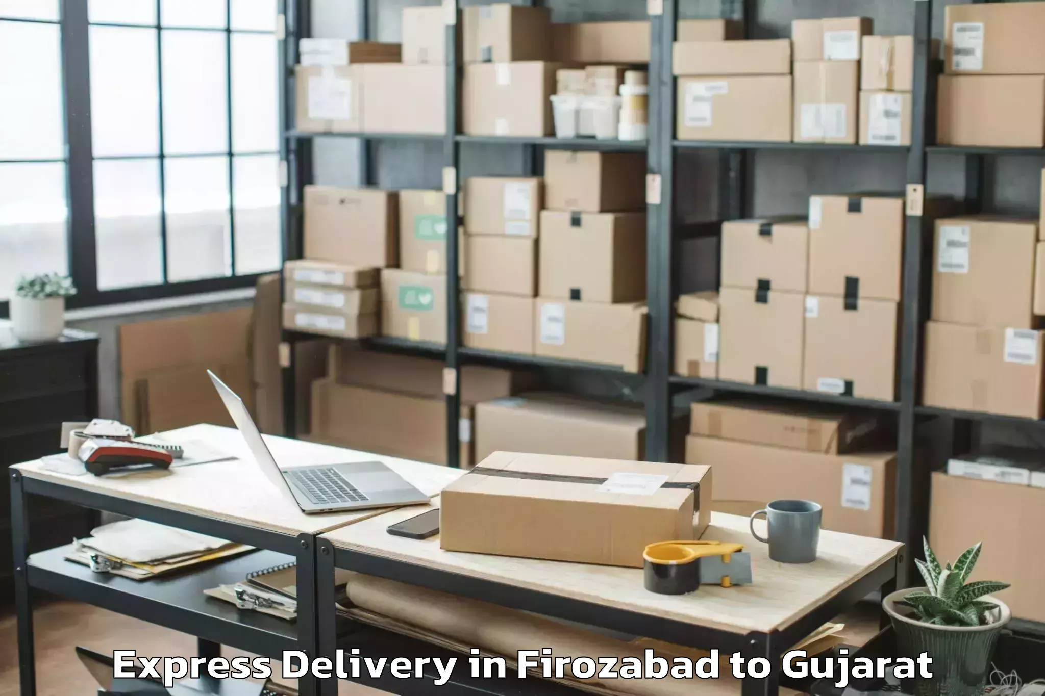 Trusted Firozabad to Abhilashi University Ahmedabad Express Delivery